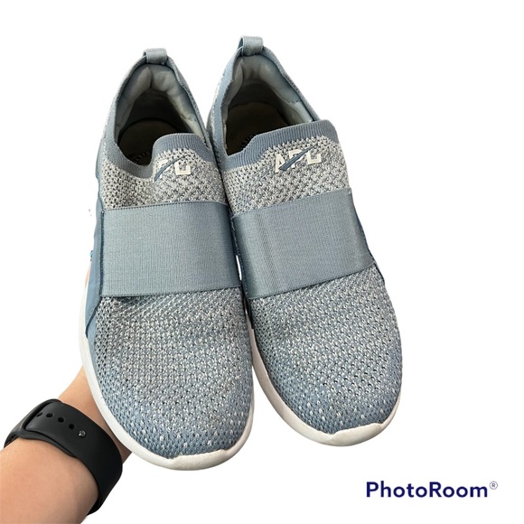 APL Techloom Bliss Sneaker Mesh Knit Light Blue Slip On Womens Sz 6.5 Eur 36.5 - Picture 2 of 15